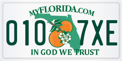 FL license plate 0107XE