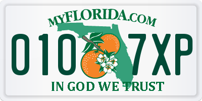 FL license plate 0107XP