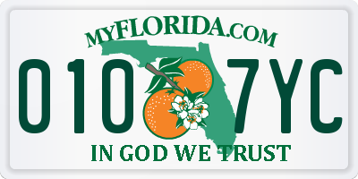 FL license plate 0107YC
