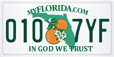 FL license plate 0107YF