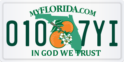 FL license plate 0107YI