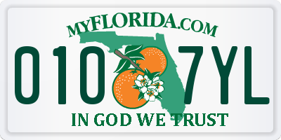 FL license plate 0107YL