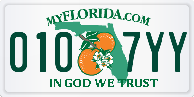 FL license plate 0107YY