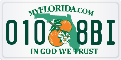 FL license plate 0108BI