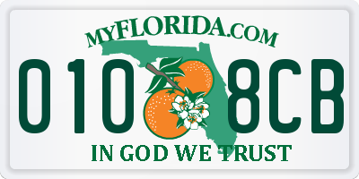 FL license plate 0108CB