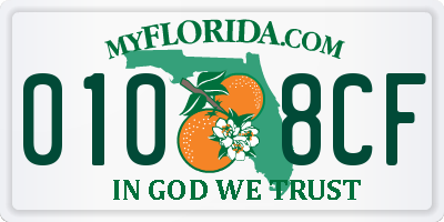 FL license plate 0108CF