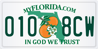 FL license plate 0108CW