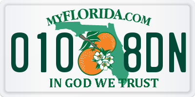 FL license plate 0108DN