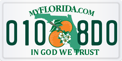 FL license plate 0108DO
