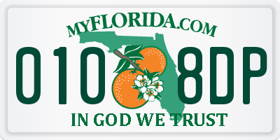 FL license plate 0108DP