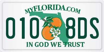 FL license plate 0108DS