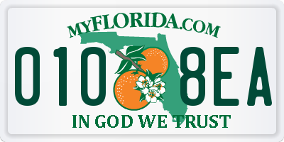 FL license plate 0108EA