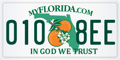 FL license plate 0108EE