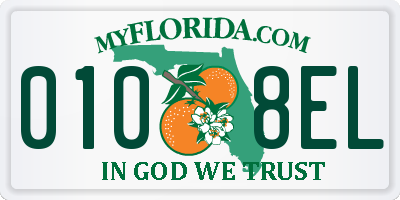FL license plate 0108EL