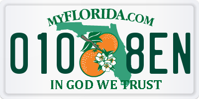 FL license plate 0108EN