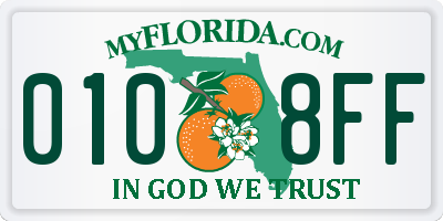 FL license plate 0108FF