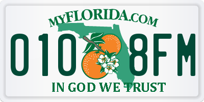 FL license plate 0108FM