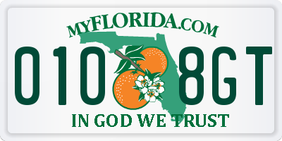 FL license plate 0108GT