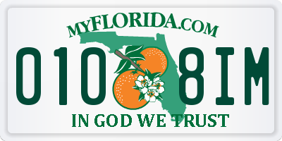 FL license plate 0108IM
