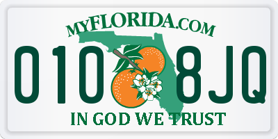 FL license plate 0108JQ