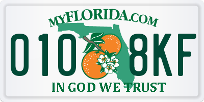 FL license plate 0108KF