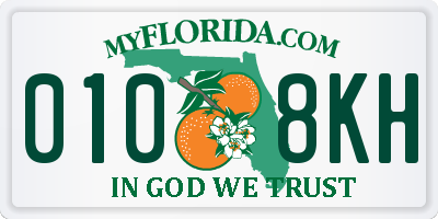 FL license plate 0108KH