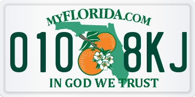 FL license plate 0108KJ