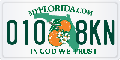 FL license plate 0108KN