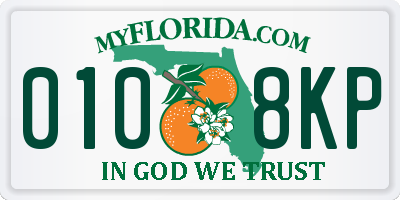FL license plate 0108KP