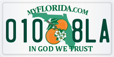 FL license plate 0108LA
