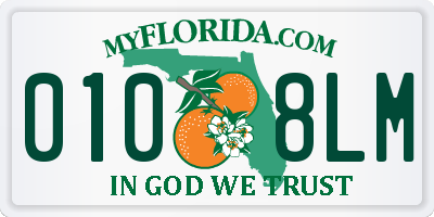 FL license plate 0108LM