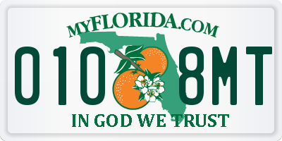 FL license plate 0108MT
