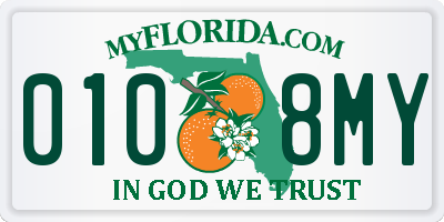 FL license plate 0108MY