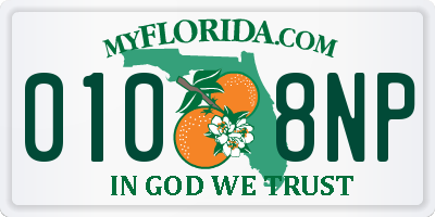 FL license plate 0108NP