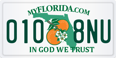 FL license plate 0108NU