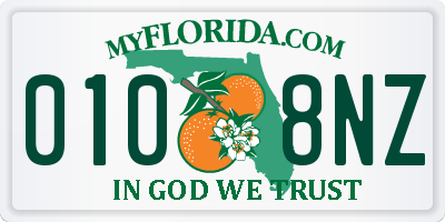 FL license plate 0108NZ