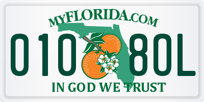 FL license plate 0108OL