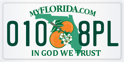 FL license plate 0108PL