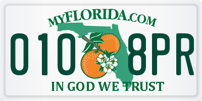 FL license plate 0108PR