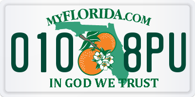 FL license plate 0108PU