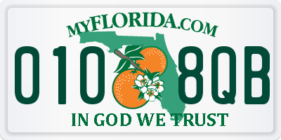 FL license plate 0108QB