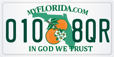 FL license plate 0108QR