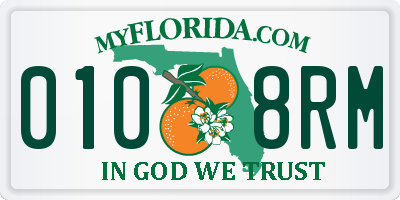 FL license plate 0108RM