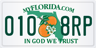 FL license plate 0108RP
