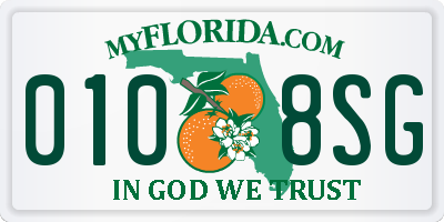 FL license plate 0108SG