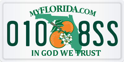 FL license plate 0108SS