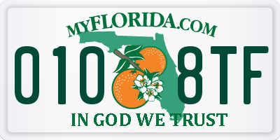 FL license plate 0108TF