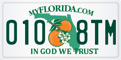 FL license plate 0108TM
