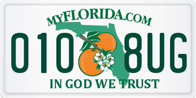 FL license plate 0108UG