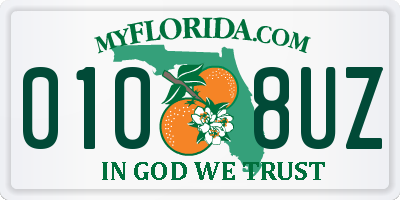 FL license plate 0108UZ